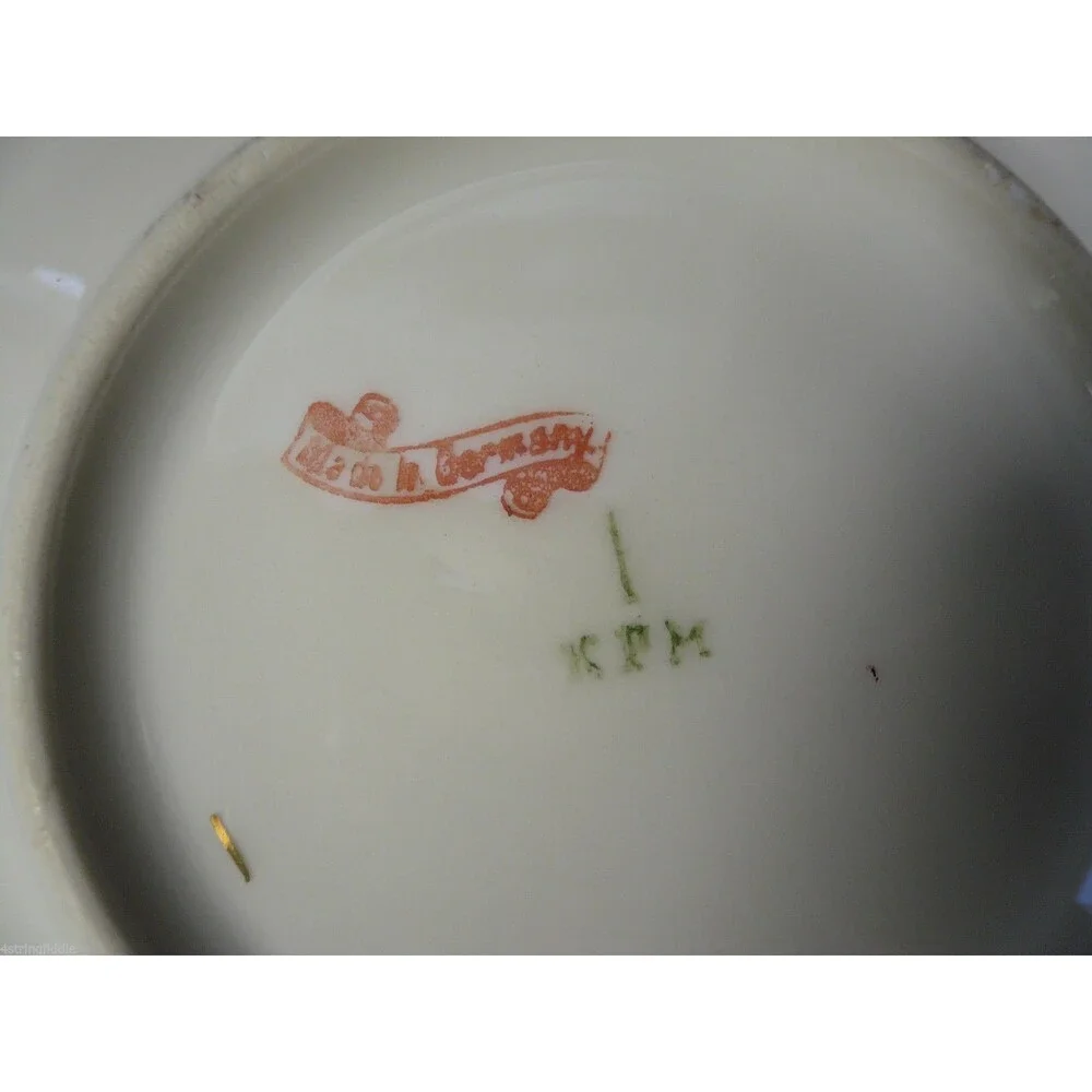 Vintage KPM Pink Flowers Roses 5